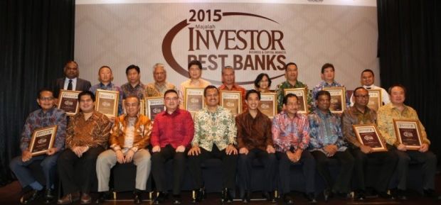 Para pemenang anugrah bank terbaik Indonesia 2015. (Beritasatu.com)